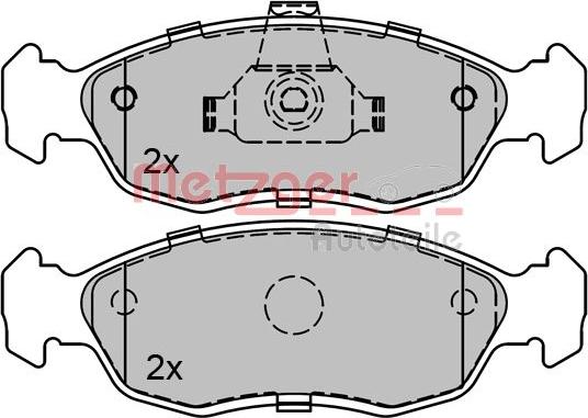 Metzger 1170578 - Комплект спирачно феродо, дискови спирачки vvparts.bg