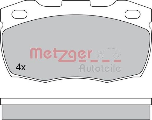 Metzger 1170573 - Комплект спирачно феродо, дискови спирачки vvparts.bg