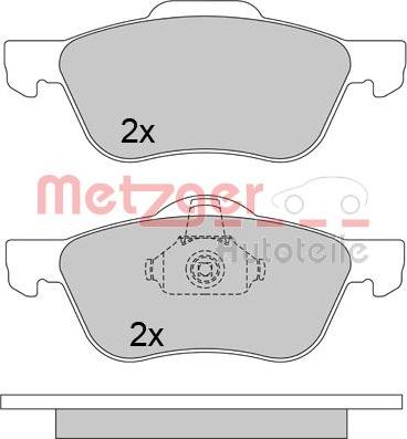 Metzger 1170650 - Комплект спирачно феродо, дискови спирачки vvparts.bg