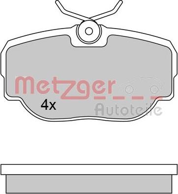 Metzger 1170605 - Комплект спирачно феродо, дискови спирачки vvparts.bg