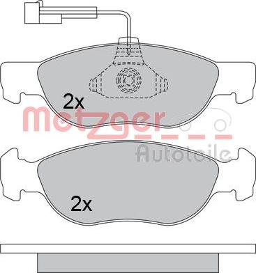 Metzger 1170606 - Комплект спирачно феродо, дискови спирачки vvparts.bg