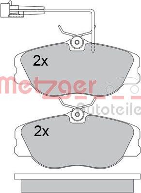 Metzger 1170602 - Комплект спирачно феродо, дискови спирачки vvparts.bg
