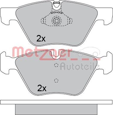 Metzger 1170684 - Комплект спирачно феродо, дискови спирачки vvparts.bg