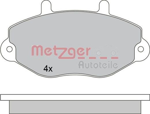 Metzger 1170629 - Комплект спирачно феродо, дискови спирачки vvparts.bg