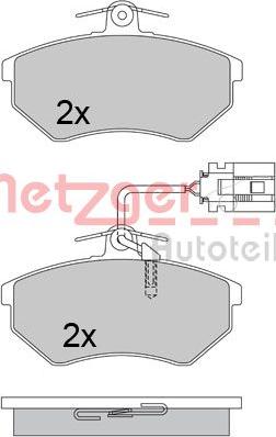 Metzger 1170674 - Комплект спирачно феродо, дискови спирачки vvparts.bg