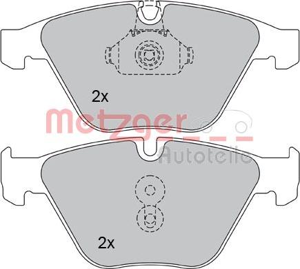 Metzger 1170090 - Комплект спирачно феродо, дискови спирачки vvparts.bg