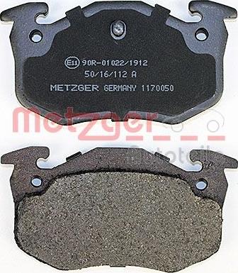 Metzger 1170050 - Комплект спирачно феродо, дискови спирачки vvparts.bg