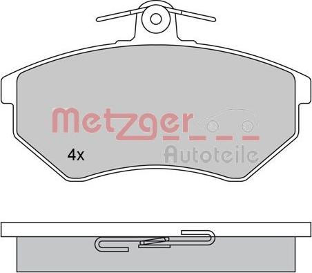 Metzger 1170062 - Комплект спирачно феродо, дискови спирачки vvparts.bg
