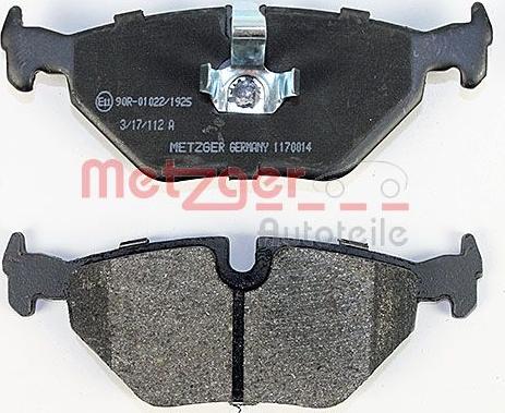 Metzger 1170014 - Комплект спирачно феродо, дискови спирачки vvparts.bg