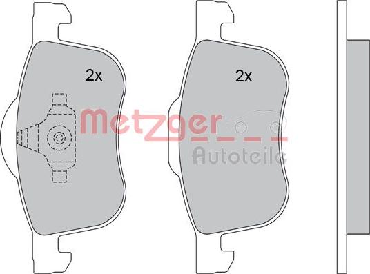 Metzger 1170013 - Комплект спирачно феродо, дискови спирачки vvparts.bg