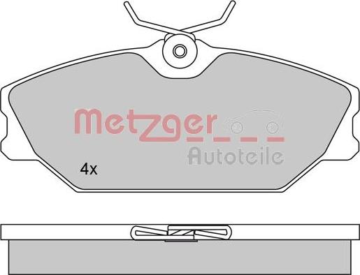 Metzger 1170084 - Комплект спирачно феродо, дискови спирачки vvparts.bg