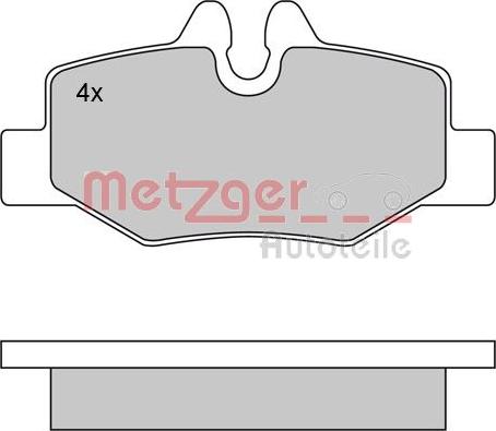 Metzger 1170081 - Комплект спирачно феродо, дискови спирачки vvparts.bg