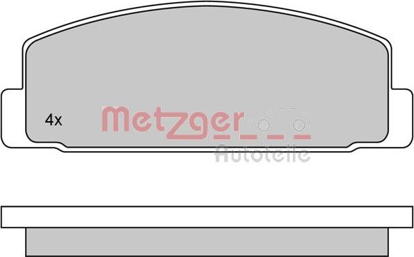 Metzger 1170088 - Комплект спирачно феродо, дискови спирачки vvparts.bg