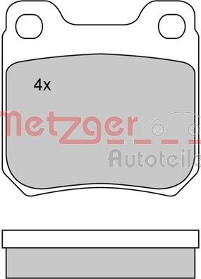 Metzger 1170034 - Комплект спирачно феродо, дискови спирачки vvparts.bg