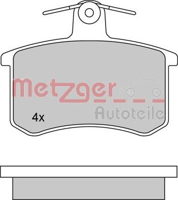 Metzger 1170030 - Комплект спирачно феродо, дискови спирачки vvparts.bg