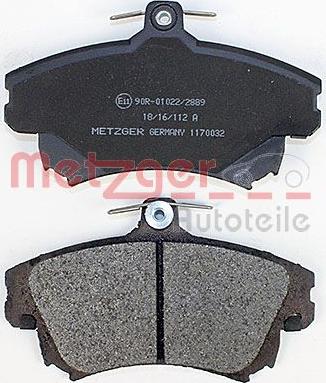 Metzger 1170032 - Комплект спирачно феродо, дискови спирачки vvparts.bg