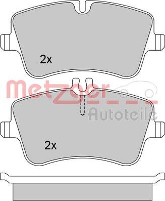 Metzger 1170024 - Комплект спирачно феродо, дискови спирачки vvparts.bg