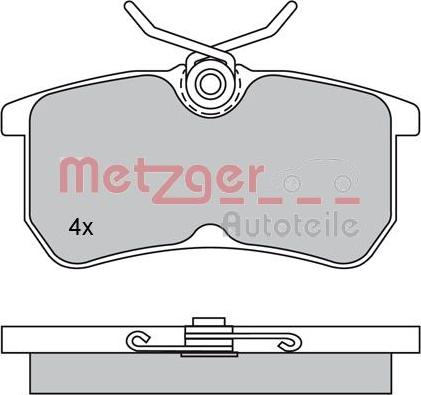 Metzger 1170025 - Комплект спирачно феродо, дискови спирачки vvparts.bg