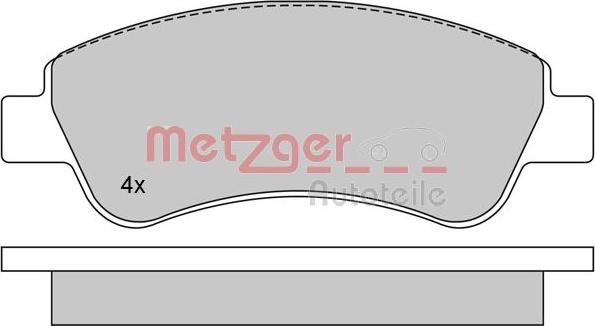 Metzger 1170026 - Комплект спирачно феродо, дискови спирачки vvparts.bg