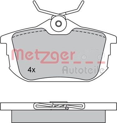 Metzger 1170021 - Комплект спирачно феродо, дискови спирачки vvparts.bg