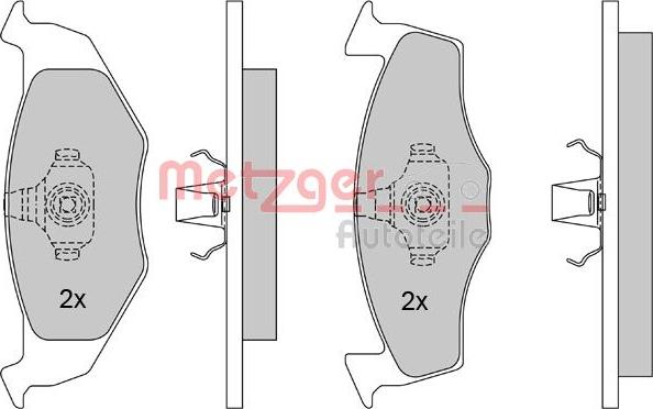 Metzger 1170023 - Комплект спирачно феродо, дискови спирачки vvparts.bg
