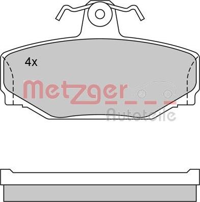 Metzger 1170074 - Комплект спирачно феродо, дискови спирачки vvparts.bg