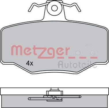 Metzger 1170076 - Комплект спирачно феродо, дискови спирачки vvparts.bg