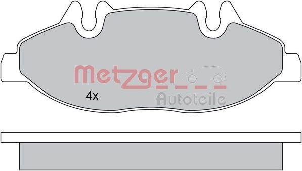 Metzger 1170145 - Комплект спирачно феродо, дискови спирачки vvparts.bg