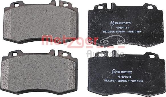 Metzger 1170153 - Комплект спирачно феродо, дискови спирачки vvparts.bg