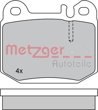 Metzger 1170157 - Комплект спирачно феродо, дискови спирачки vvparts.bg