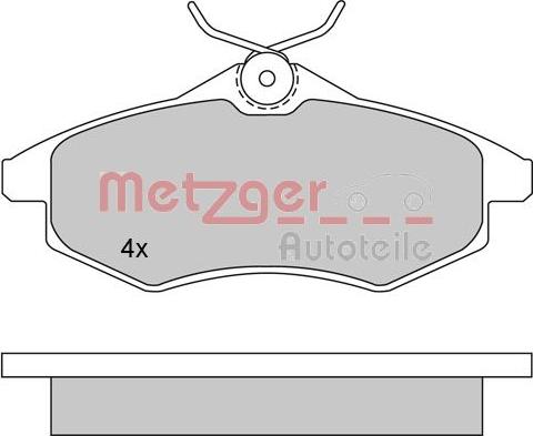 Metzger 1170163 - Комплект спирачно феродо, дискови спирачки vvparts.bg