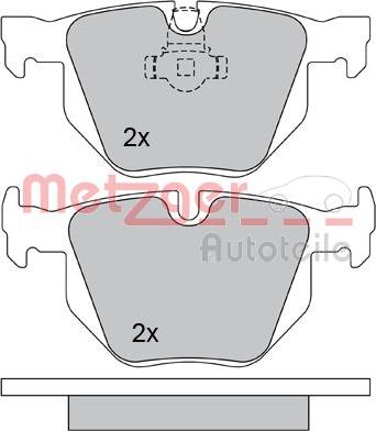 Metzger 1170105 - Комплект спирачно феродо, дискови спирачки vvparts.bg