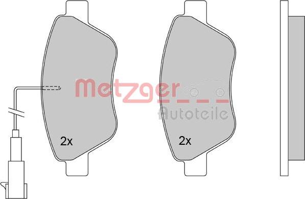 Metzger 1170117 - Комплект спирачно феродо, дискови спирачки vvparts.bg