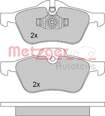 Metzger 1170189 - Комплект спирачно феродо, дискови спирачки vvparts.bg