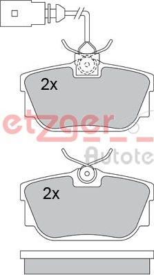 Metzger 1170184 - Комплект спирачно феродо, дискови спирачки vvparts.bg