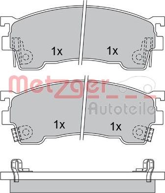 Metzger 1170183 - Комплект спирачно феродо, дискови спирачки vvparts.bg