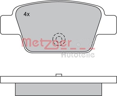 Metzger 1170131 - Комплект спирачно феродо, дискови спирачки vvparts.bg