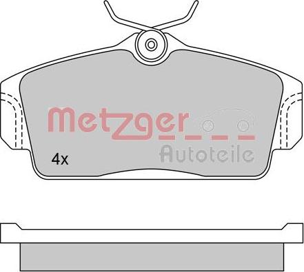 Metzger 1170125 - Комплект спирачно феродо, дискови спирачки vvparts.bg