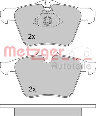 Metzger 1170126 - Комплект спирачно феродо, дискови спирачки vvparts.bg