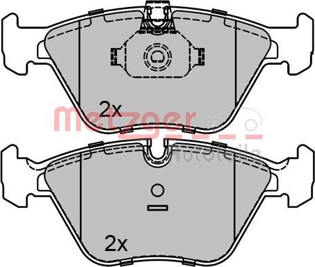 Metzger 1170128 - Комплект спирачно феродо, дискови спирачки vvparts.bg