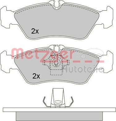 Metzger 1170179 - Комплект спирачно феродо, дискови спирачки vvparts.bg