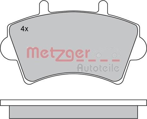 Metzger 1170175 - Комплект спирачно феродо, дискови спирачки vvparts.bg