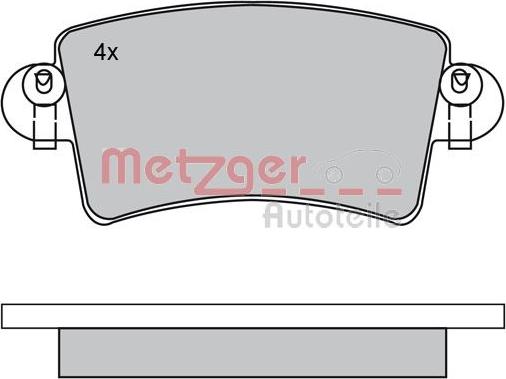 Metzger 1170171 - Комплект спирачно феродо, дискови спирачки vvparts.bg