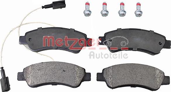 Metzger 1170899 - Комплект спирачно феродо, дискови спирачки vvparts.bg