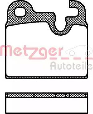 Metzger 1170807 - Комплект спирачно феродо, дискови спирачки vvparts.bg