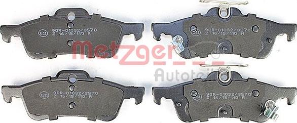 Metzger 1170815 - Комплект спирачно феродо, дискови спирачки vvparts.bg