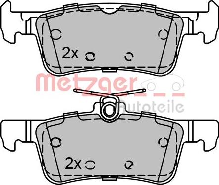 Metzger 1170810 - Комплект спирачно феродо, дискови спирачки vvparts.bg