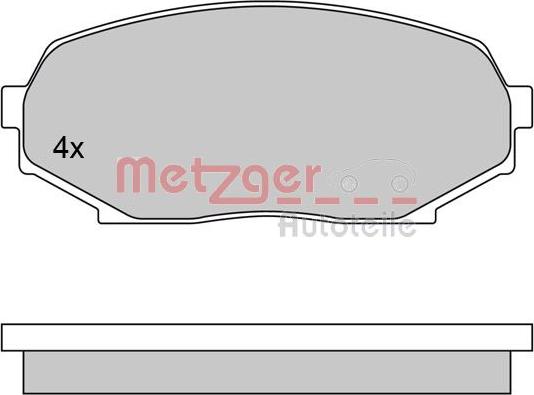 Metzger 1170396 - Комплект спирачно феродо, дискови спирачки vvparts.bg
