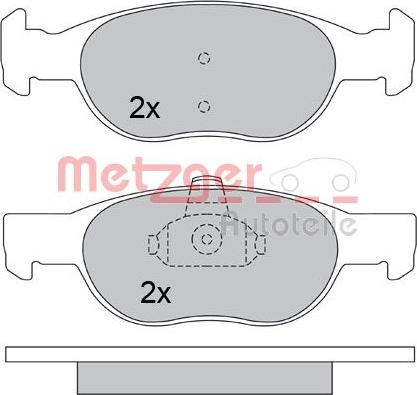 Metzger 1170390 - Комплект спирачно феродо, дискови спирачки vvparts.bg