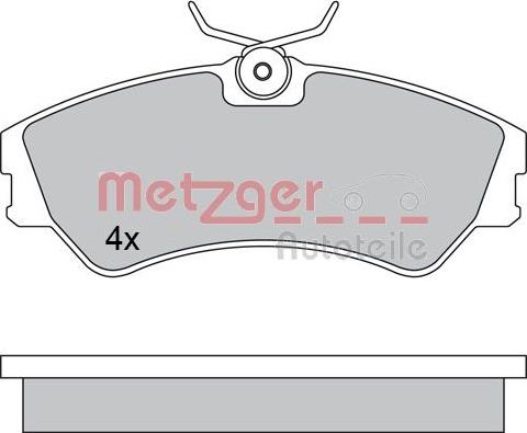 Metzger 1170397 - Комплект спирачно феродо, дискови спирачки vvparts.bg